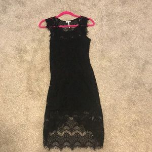 Free People Black Lace Dress